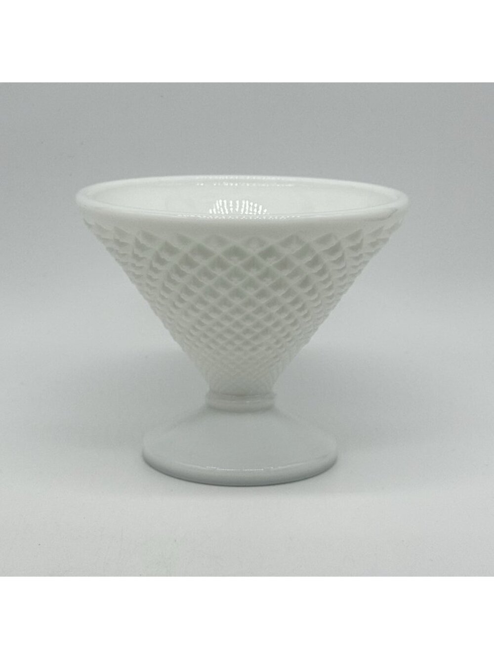 Vintage Westmoreland White Milkglass Hobnail Candy Dish 5 1/2" Wide 4 1/2" Tall